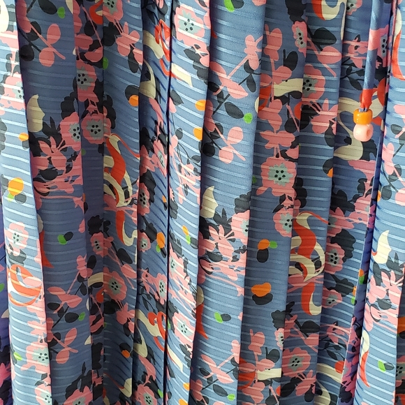 Designer Diane Freis 1980s Two Piece Skirt And Blouse Harlequin Stripes Floral - Picture 4 of 8